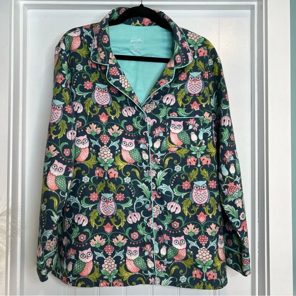 Nick & Nora Owl Pattern Flannel Pajama Set. Size XXL.‎ - Picture 2 of 13